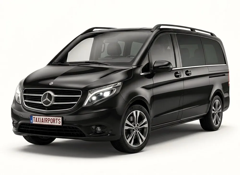 Van Mercedes Vito noir — minivan familial Taxi Aéroports